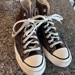 Brown Converse high tops